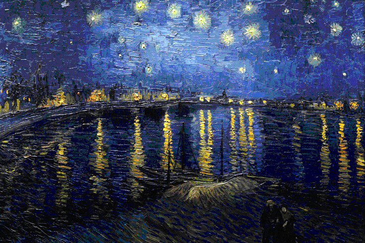 Gogh Starry Night. Starry Night Over the Rhone by